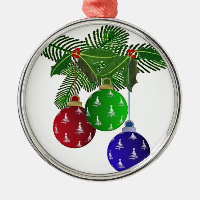 Ornements Colorés pour l'Arbre de Noël (Devant)