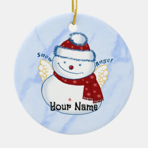 Ornements d'ange de bonhomme de neige
