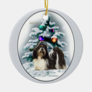 Ornements d'arbre de Noël de Shih Tzu