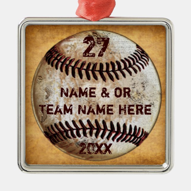 Ornements de baseball cool pour cadeaux d'équipe d (Devant)