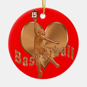 Ornements de basket-ball avec son NOMBRE et NOM