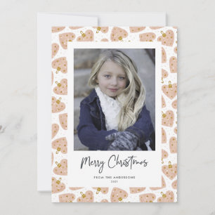 Ornements de coeur mignon Photo Cartes de Noël