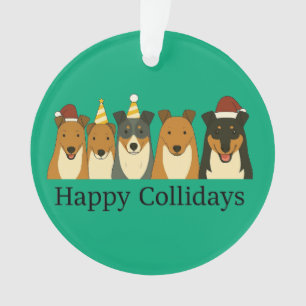 Ornements de Collie de Noël