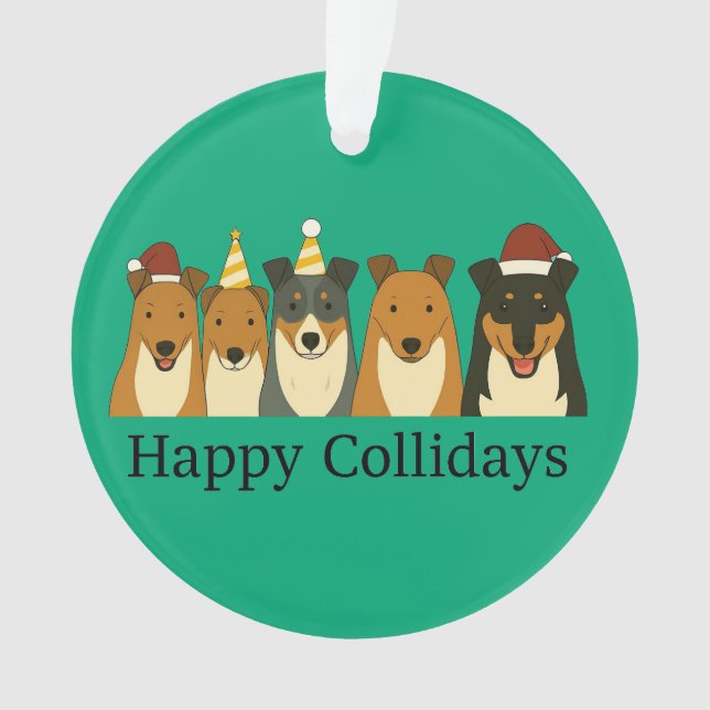 Ornements de Collie de Noël  (devant)