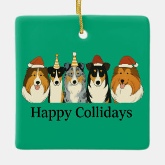 Ornements de Collie de Noël