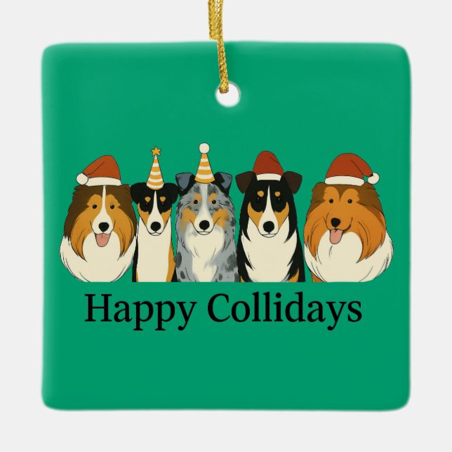 Ornements de Collie de Noël  (Devant)