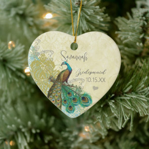 Ornements de demoiselle d'honneur vintage oiseau P