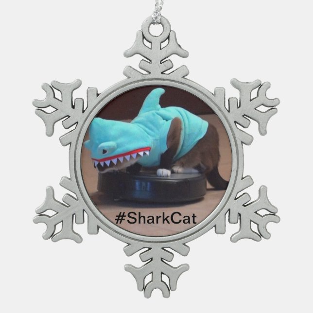 Ornements de flocon de neige de #SharkCat (Devant)