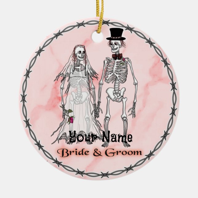 Ornements de mariage de squelette gothique (Devant)