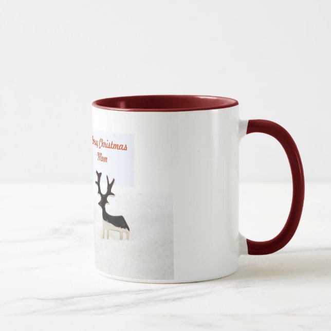 Ornements de Noël avec étiquette cadeau Mug (Droite)