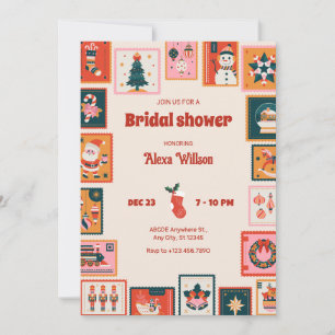 ornements de Noël carte postale douche nuptiale