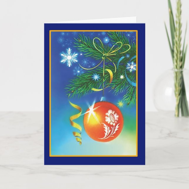 Ornements de Noël - Carte Vintage (Devant)