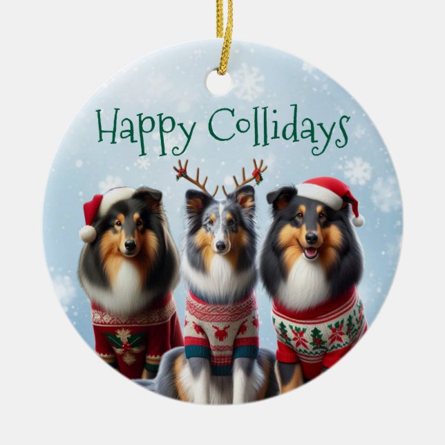 Ornements de Noël Collie (Devant)