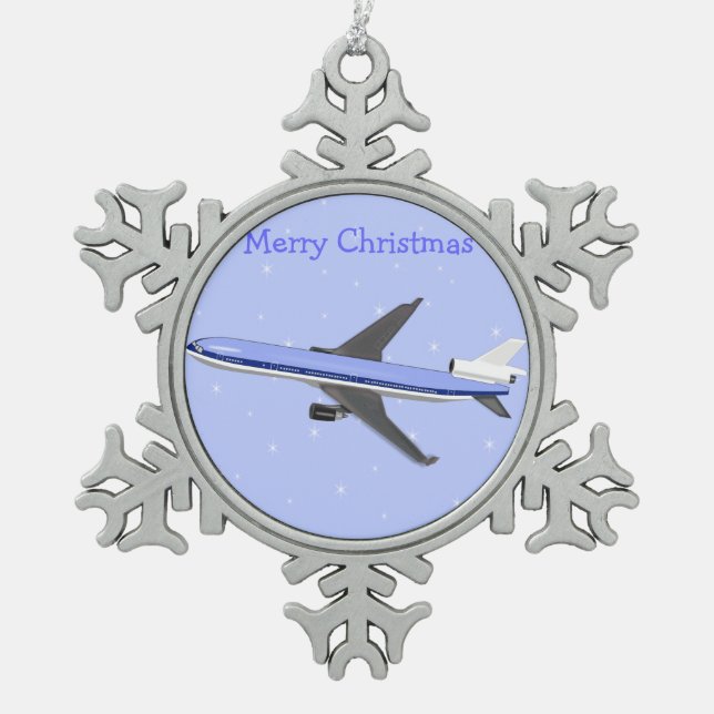 Ornements de Noël en eau douce - Avion (Devant)