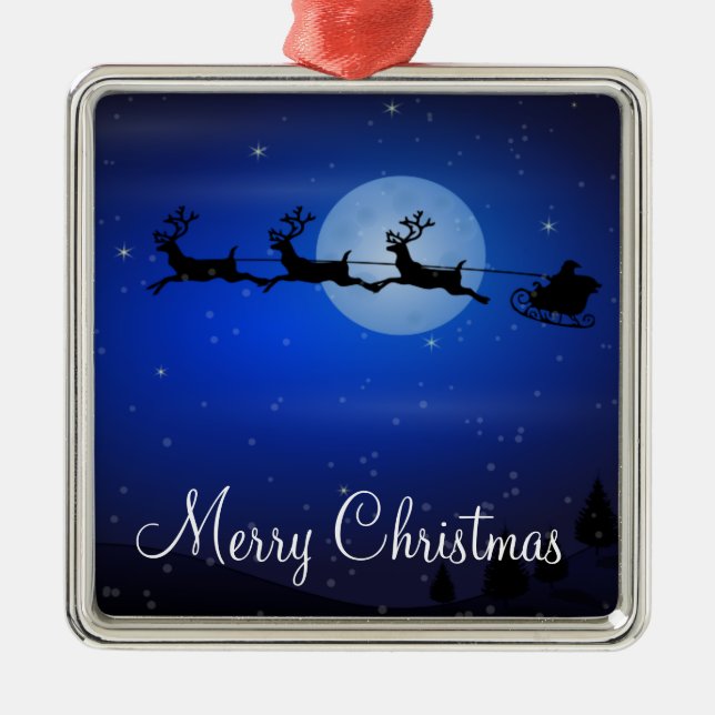 Ornements De Noël En Plein Air - Père Noël Et Renn (Devant)