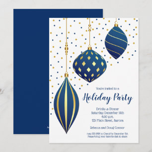 Ornements de Noël Invitations de vacances