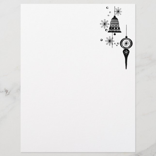 Ornements de Noël noir en-tête (Devant)