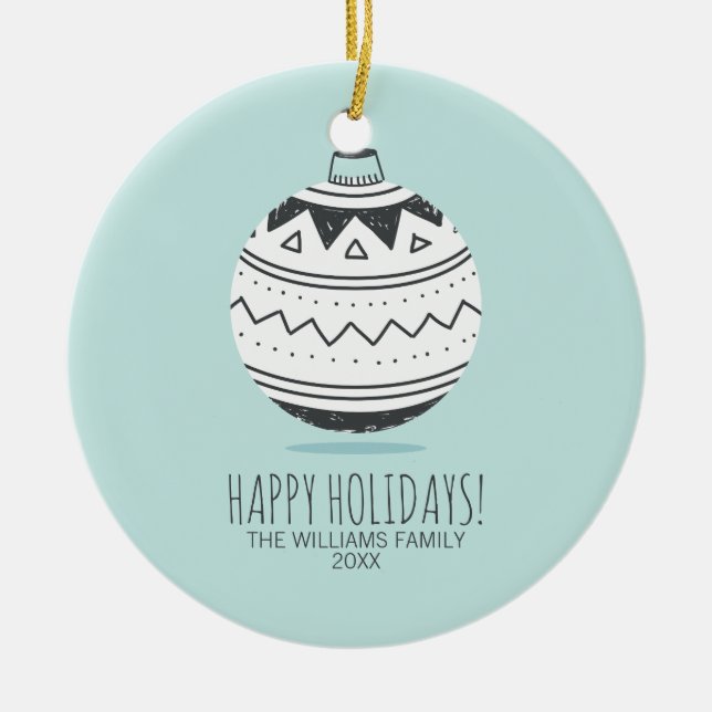 Ornements de Noël Ornement en céramique de Noël (Devant)