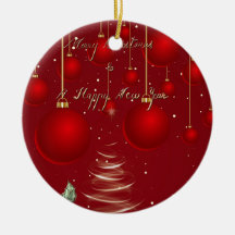 Ornements de Noël rouges classiques Noël