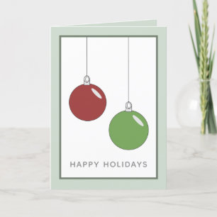 Ornements de Noël Simples Modernes Carte de Fêtes