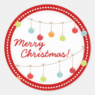 Ornements de Noël Sticker moderne Joyeux Noël