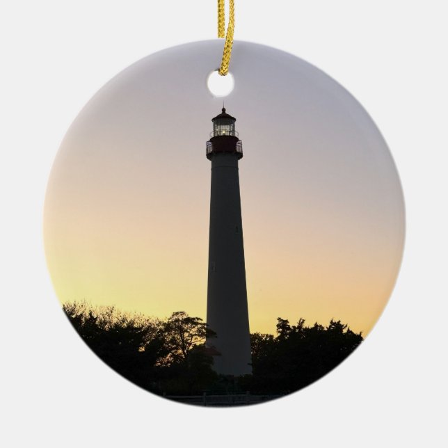Ornements de photo de coucher de soleil de phare  (Devant)