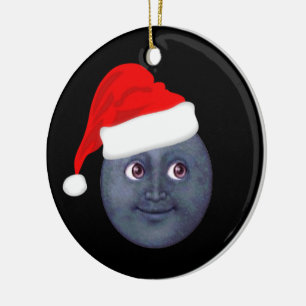 Ornements d'Emoji de lune de Noël