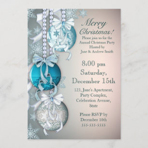 Ornements élégants Invitation Fête des Fêtes