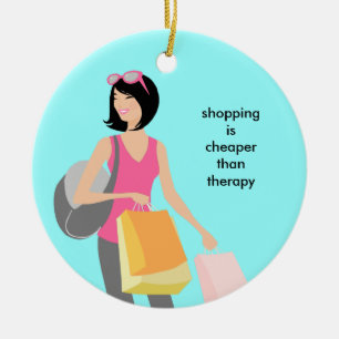 Ornements en céramique de Noël de Shopaholic