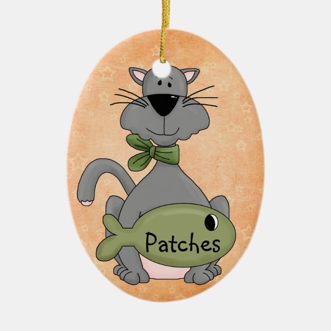 Ornements faits sur commande de Noël de chat (Devant)