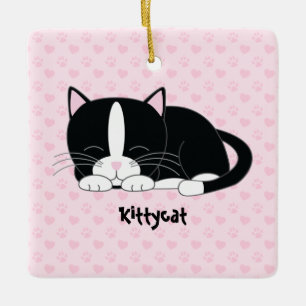 Ornements faits sur commande somnolents de Kitty