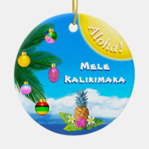Ornements gais de Mele Kalikimaka, 2 dégrossis