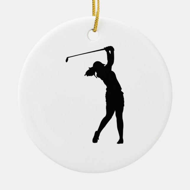 Ornements Golfeur Golf Sportif Silhouette (Devant)