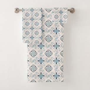 ornements marocains bleu crème ethnique design Est