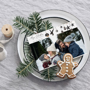 Ornements noirs et para photo Joyeux Noël