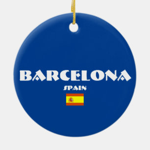 Ornements ovales de Noël du football de Barcelone