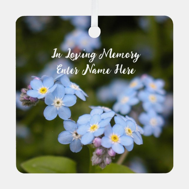 Ornements personnalisables de myosotis (Recto)