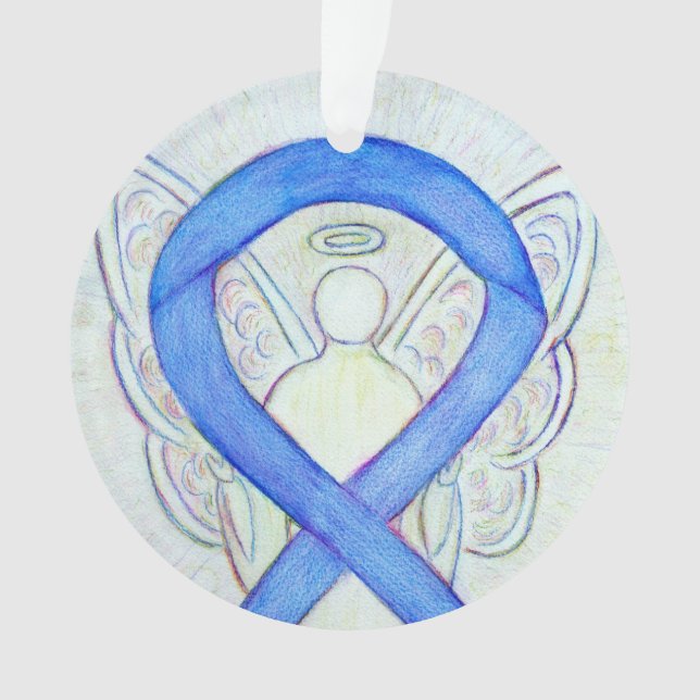 Ornements personnalisés d'ange de ruban de sensibi (devant)