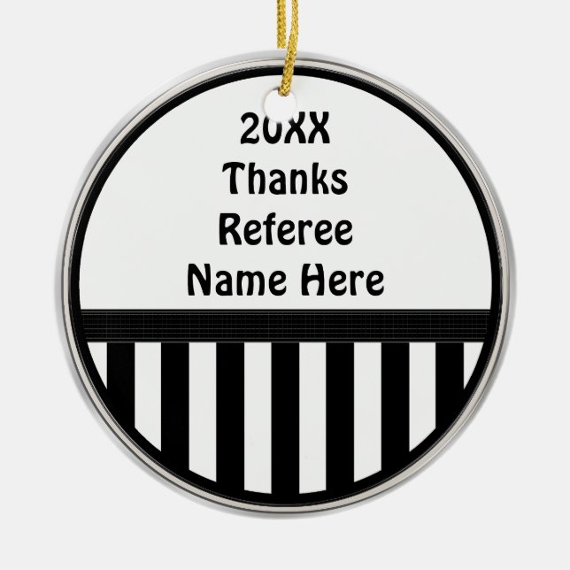 Ornements personnalisés de cadeau d'ARBITRE de (Devant)