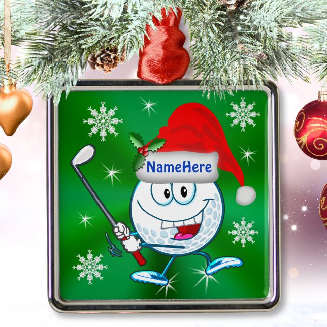 Ornements personnalisés de Noël de golf (Golf Christmas Ornament. Funny golf gift ideas. Cheap golf gifts. Gift ideas for golfers. Golfer. )