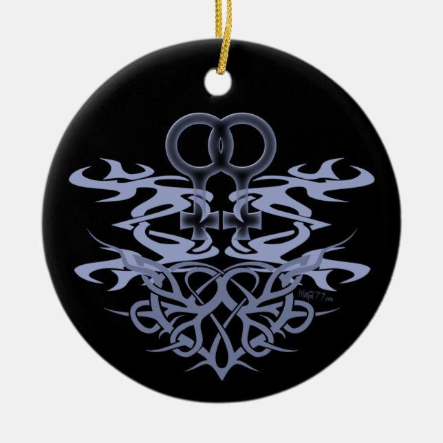 Ornements tribaux lesbiens de coutume de coeur (Devant)