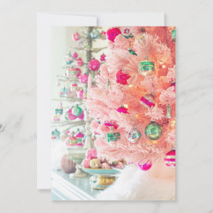 Ornements vintages sur carte plat d'arbre de Noël 