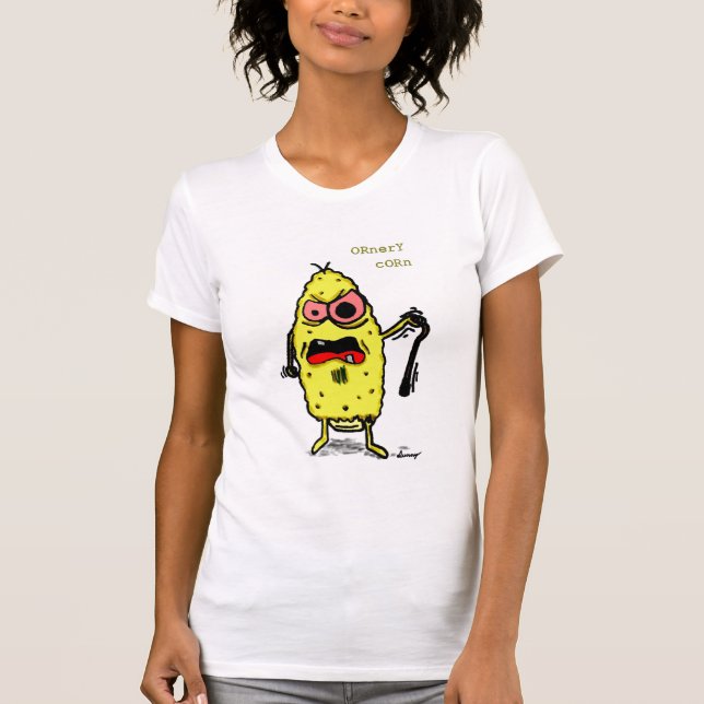 Ornery Corn Womens Petite T-Shirt (Devant)