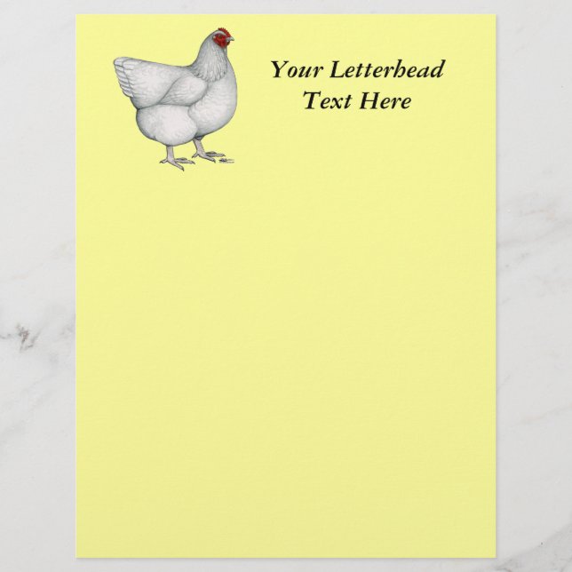 Orpington White Hen (Devant)