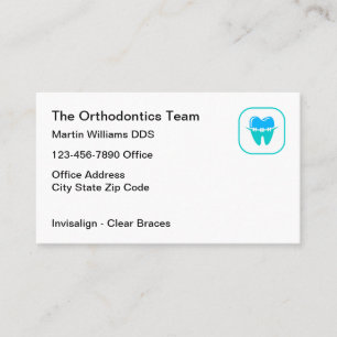 Orthodontiste brasse Thème Logo Cartes de visite