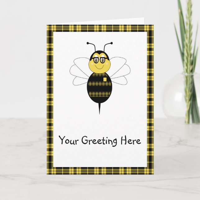 Orthographe Bee Bumble Bee Carte de voeux (Devant)