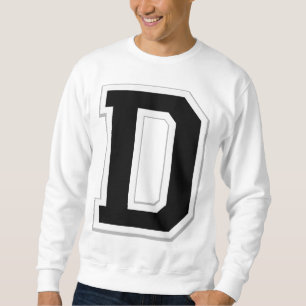 Orthographiez-le sweatshirt noir initial de la