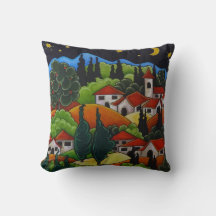 Orvieto Italie 16" X 16" Coussin en coton