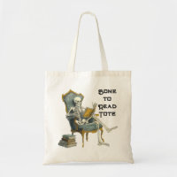 Os à lire Sac fourre-tout squelette