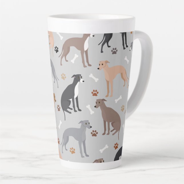 Os de chien gris italien et pattes de latte de Mug (Angle droit)